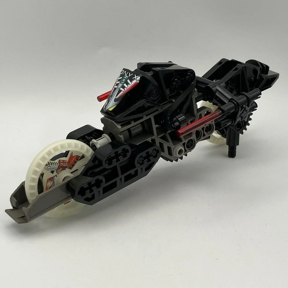 Vtg 2000 Lego Technic Robo Riders Onyx / 8512 Compete / W/ Canister & Manual Y2K